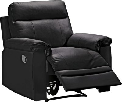 Collection - New Paolo Manual - Recliner Chair - Black